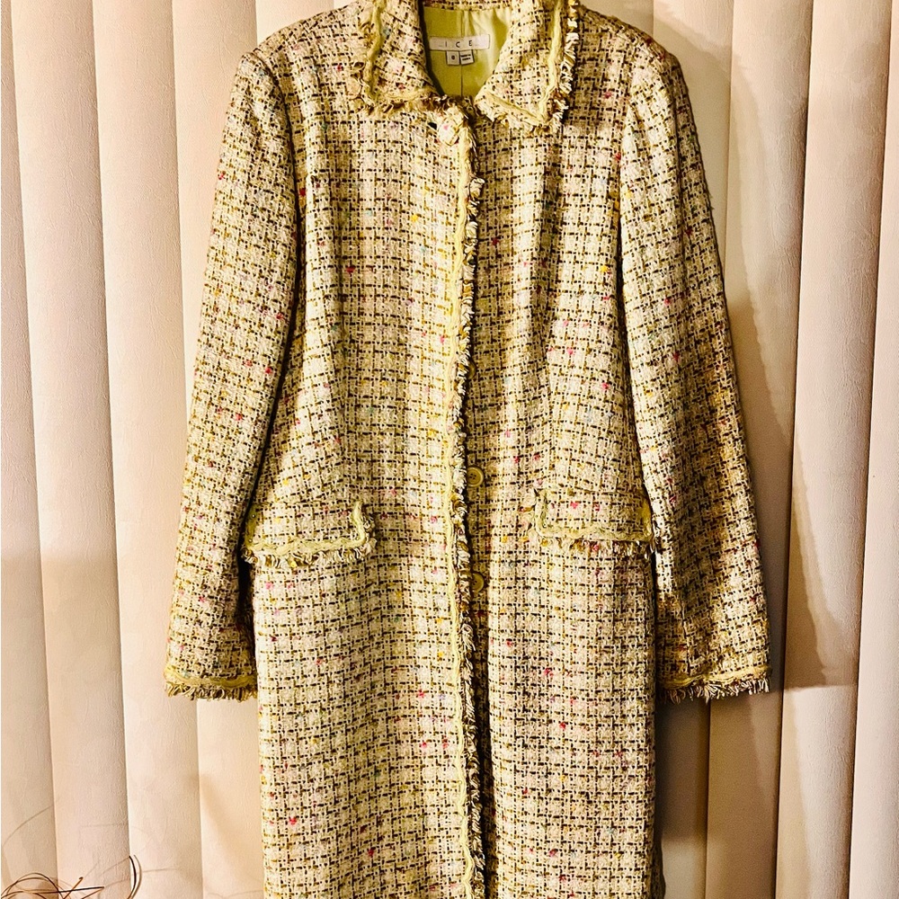 Macy's luxurious Tweed Y2K Blazer in Yellow and Pink 🤩